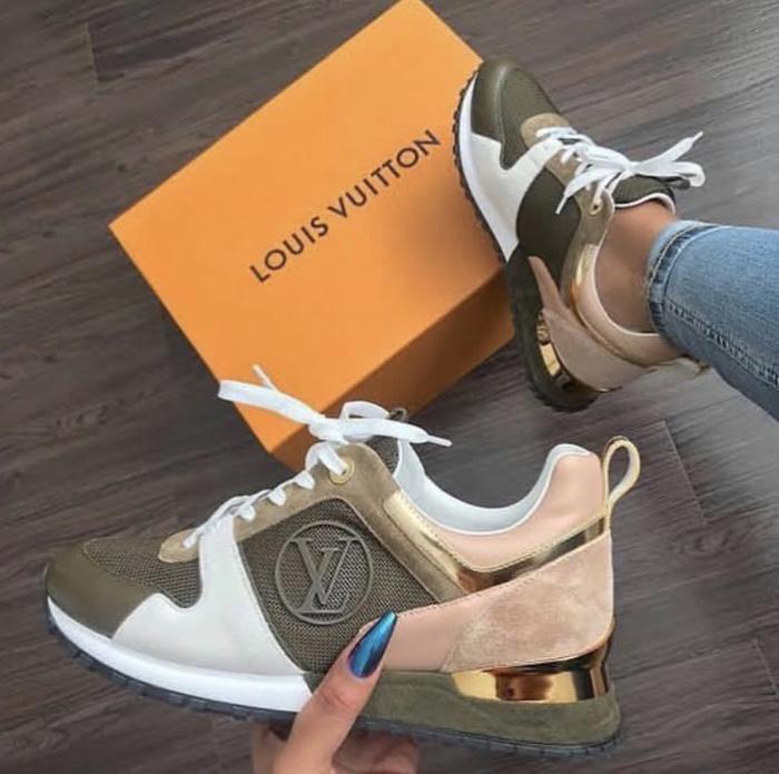 Sepatu Wanita - Louis Vuitton LV Run Away Brown Pink - PRM / sepatu sekolah / sepatu kuliah / sepatu santai / sepatu cantik / sepatu import /sepatu murah / sepatu terbaik / sepatu terlaris / sepatu best seller / sepatu berkualitas / sepatu fhasion