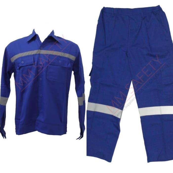 SETELAN SAFETY / WEARPACK SAFETY / BAJU CELANA KERJA / SERAGAM SAFETY - Coklat Muda, L - yYtWCj