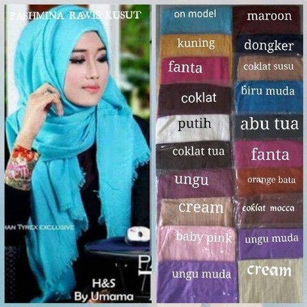 Kerudung Pasmina Jilbab Pasmina Hijab Pasmina Polos Basic Panjang DENIM SUPERNOVA RAWIS POLOS BBS13