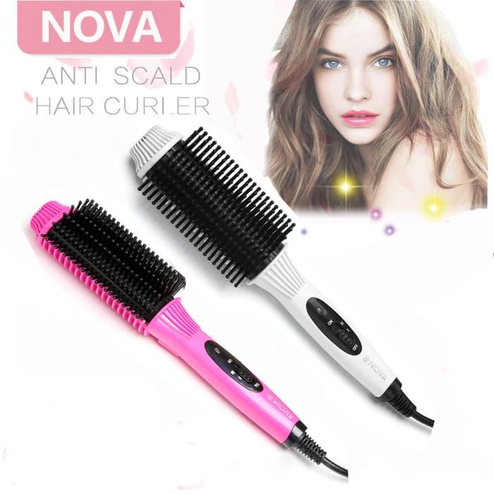 Catok Sisir Blow NOVA NHC 8810 Hair Straightener / Sisir NOVA Pelurus dan Pengeriting Rambut  REAL PICTURE