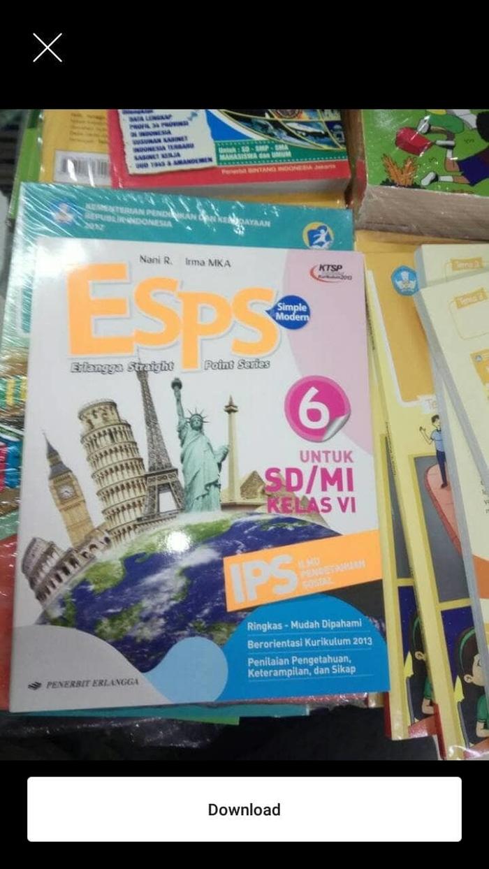 Sedang Diskon!! Esps Ips Kls 6 Sd Erlangga - ready stock