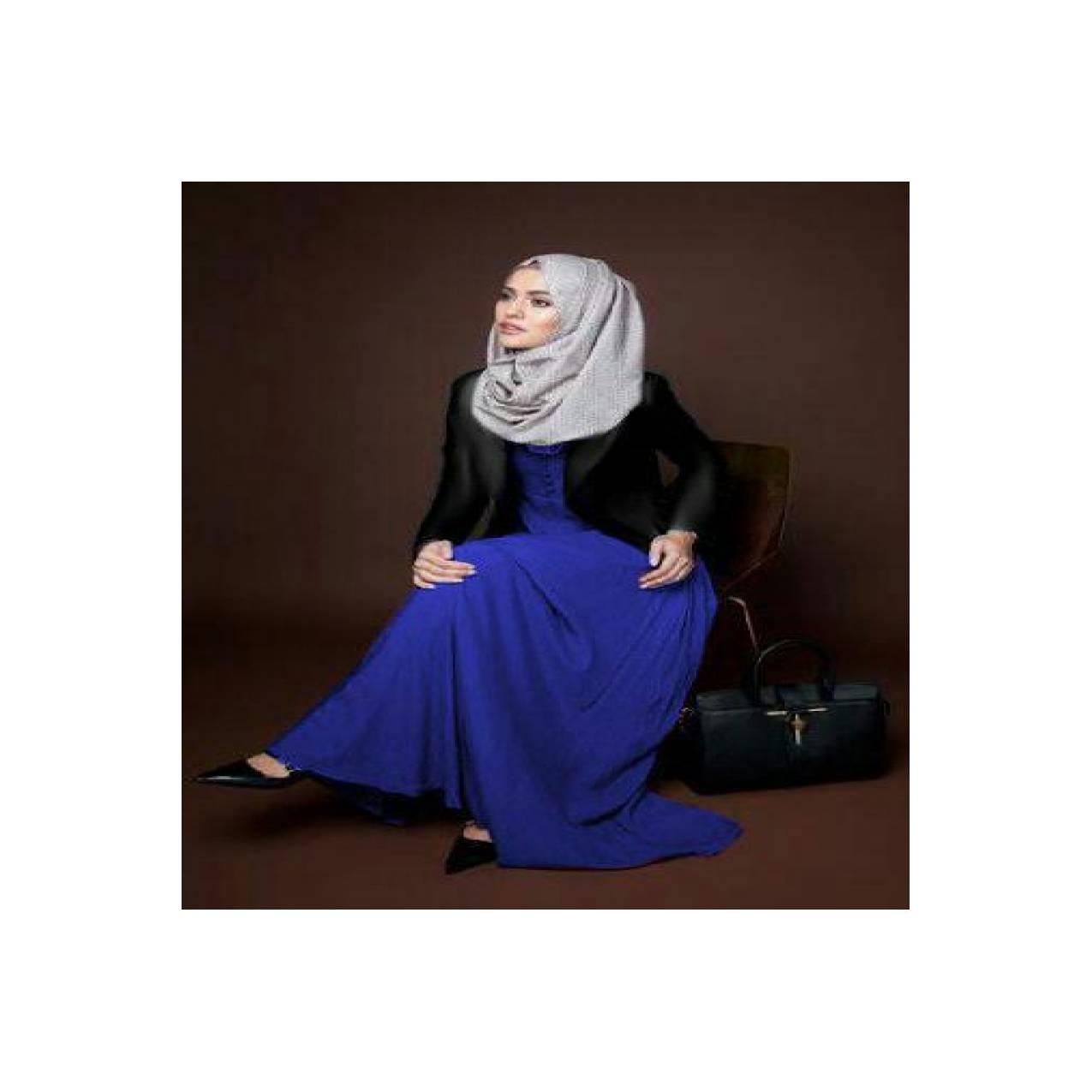 Furla Blue Set Hijab 3 In 1 u/ wanita anak hijabers modis halus nyaman