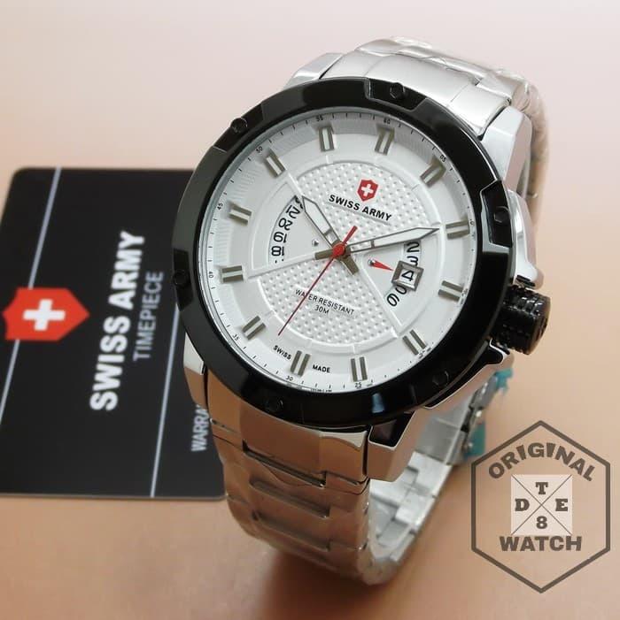 Jam Tangan Pria/NEW Jam Tangan Pria ORIGINAL Swiss Army Chain 1 Year Guaranted/Anti Air/Original/Best Quality/Limited Edition