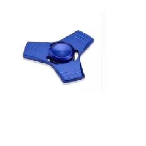 Aiueo Fidget Spinner Hand Spinner Fidget Metal Triangle Aluminium Toy Mainan Stress Fidget Ufo Anak ADHD - Blue