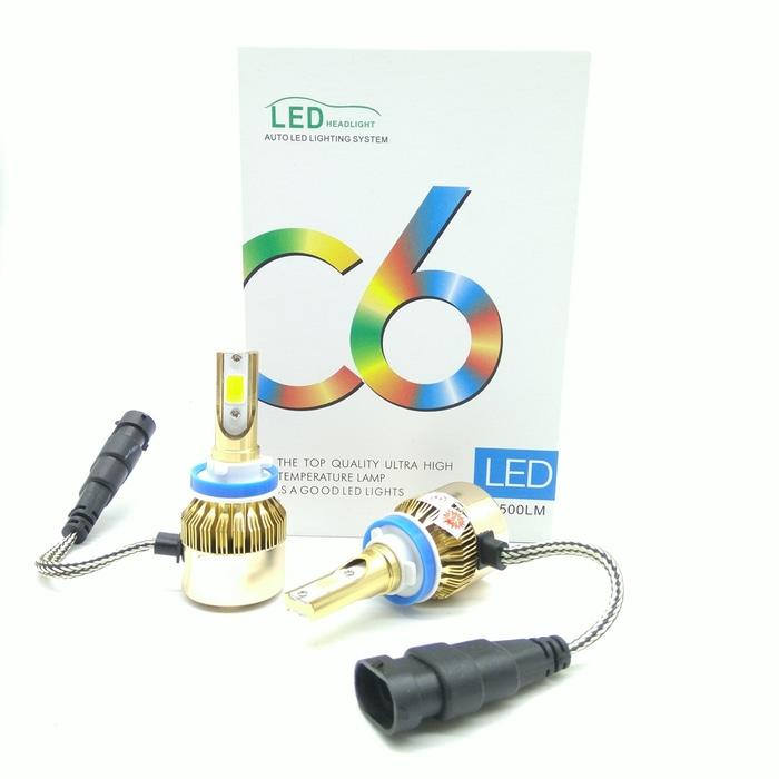 Best Quality TG Lampu LED Mobil H11/H8/H9 Cob C6 Chips 36W - 5500Lm