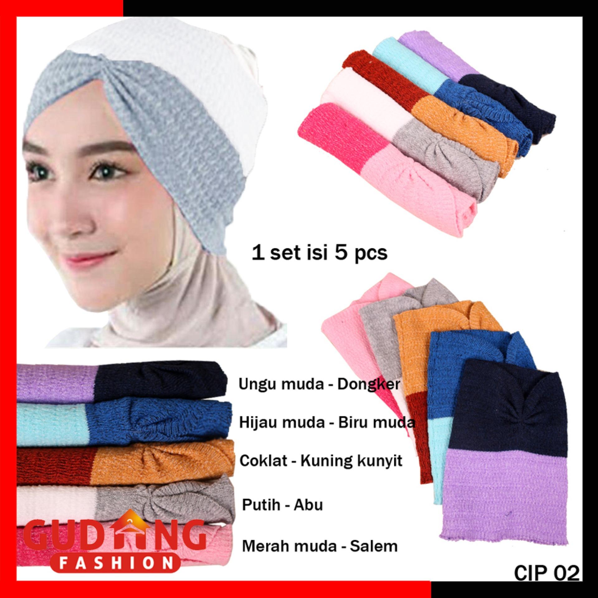Gudang Fashion - Ciput Anti Pusing Rajut Nyaman Dipakai Isi 5 Pcs - Banyak Warna Modis