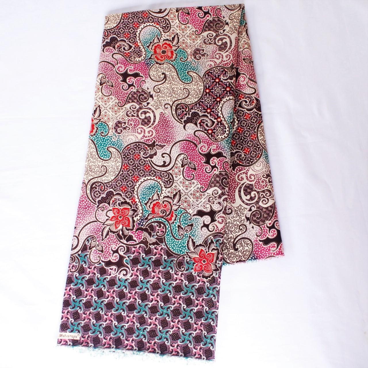 KBS022 Kain Batik Meteran Semi Sutra Bawahan Kebaya Modern Bahan