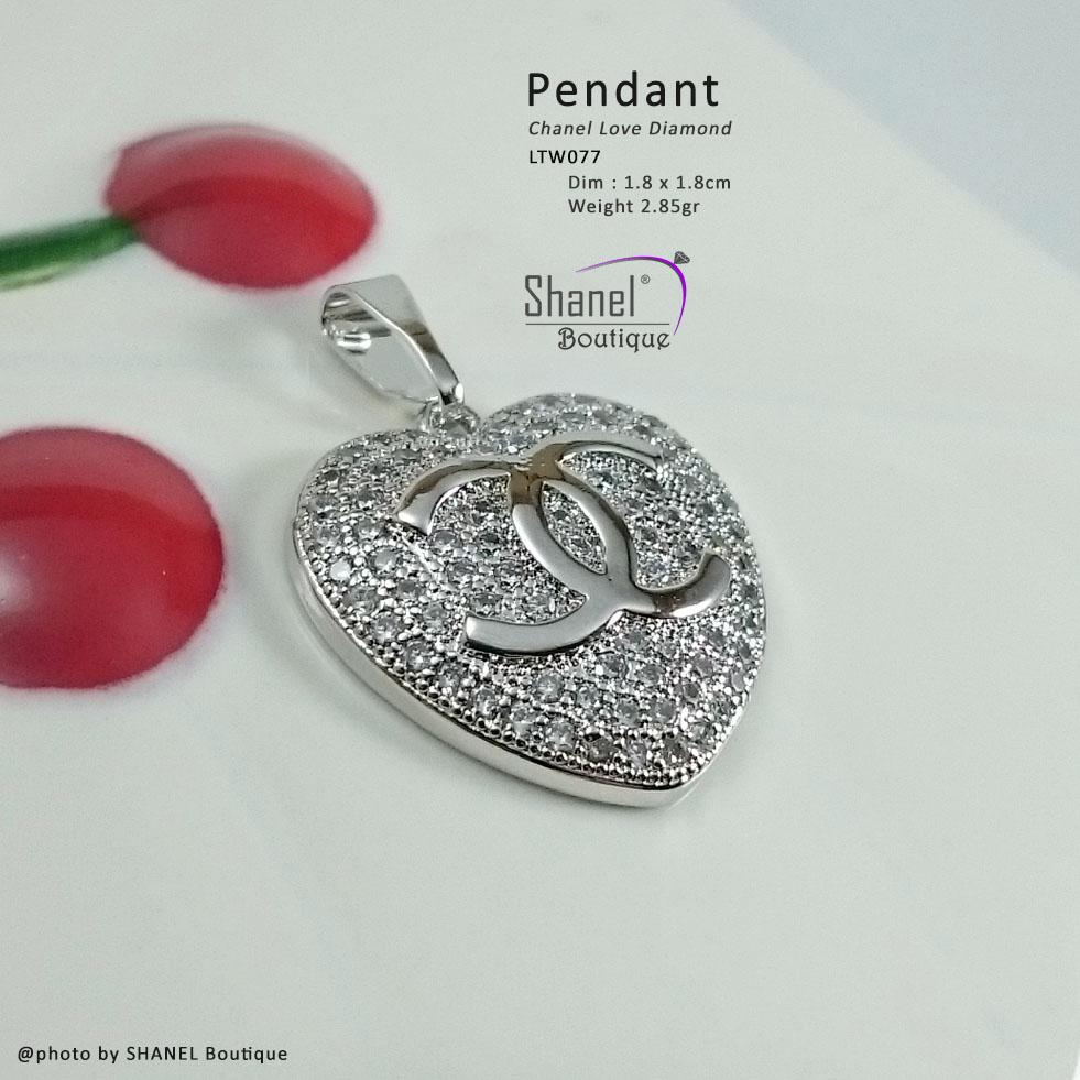 Xuping Jewelry Liontin LOVE CHANEL perhiasan lapis emas LTW077