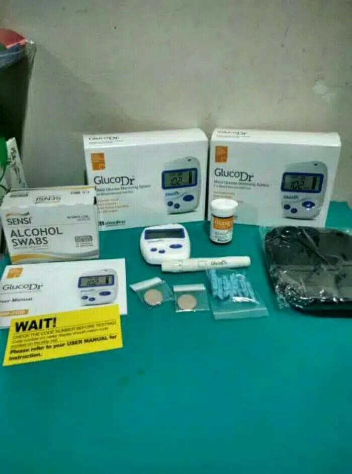 Alat cek gula darah gluco dr + 25 test strip lengkap