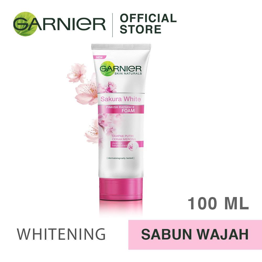 Garnier Sakura White Cleanser Facial Foam Sakura Extract [Pembersih Wajah] - 100 ml