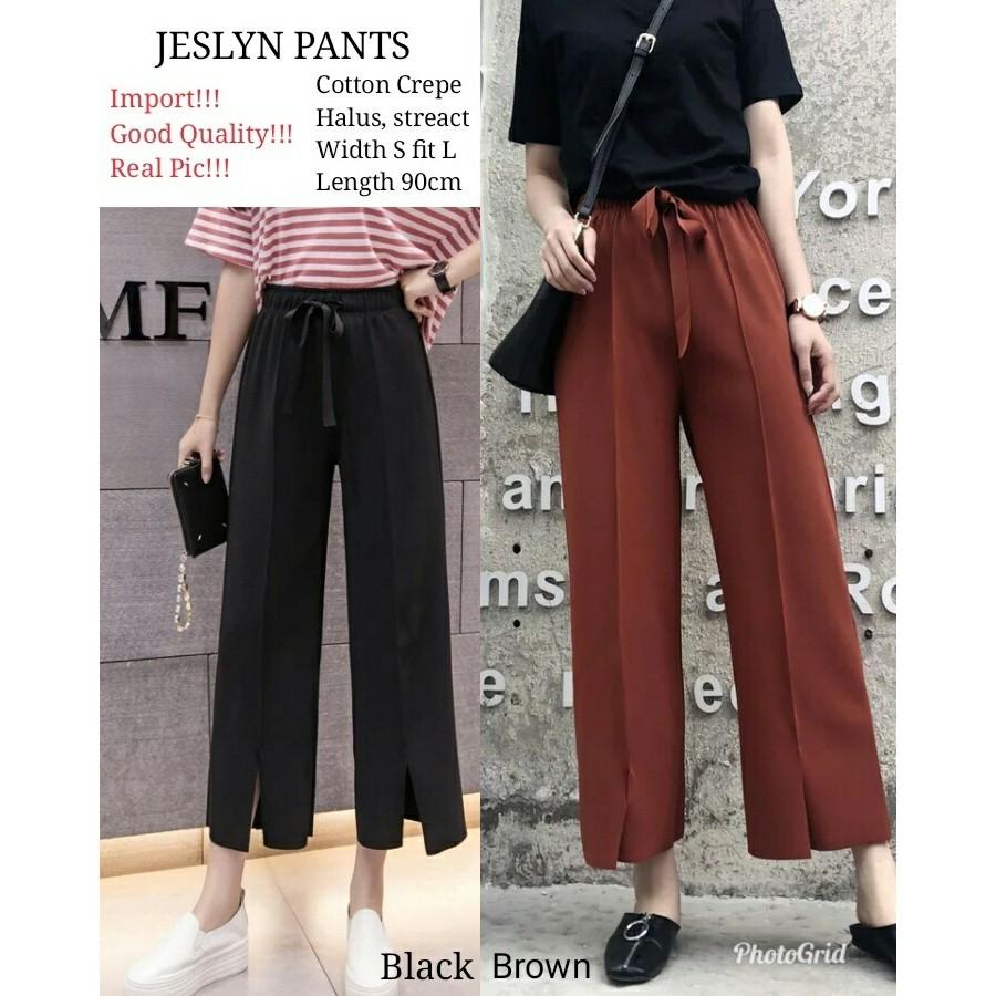 Vshop91jkt - Jeslyn Pants Import / Tanktop Import / Blouse Import / Blus Import / Pakaian Import / Blus Korea / Dress Import /Atasan Import / Baju Import / Celana Import / Tanktop Rajut / Cardigan Import / Croptop Import / Baju Croptop Kulot Import