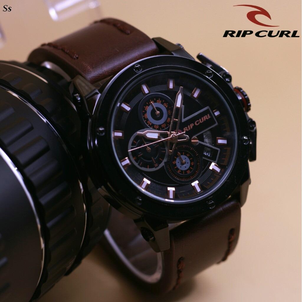 Jam Tangan Ripcurl Travolta - Limited Edition Elegant Series-Pria Formal Kasual Terbaru-Men Luxury Watch-Leather or Stainless Strap-Kulit Kanvas Army Kekinian Sporty Fashionable Bonus Zippo Premium Beam Korek Free Trend 2018
