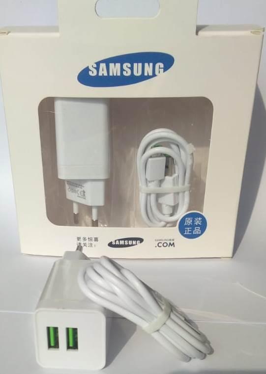 New 2 Lubang Casan Samsung Original 100% Authentic Travel Adapter Charger / Casan / Carger 15W Adaptive Fast Charging Output 2.0Ampere USB 3.0 for Samsung Galaxy S4 / S5 / S6 / S7 / Edge / Note 4 / Note 5 - LLS89