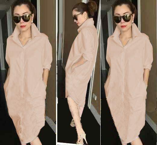 BAJU ATASAN WANITA TUNIK IMPORT OBRAL KEMEJA BLOUSE TERBARU CASUAL TRENDY MOCCA