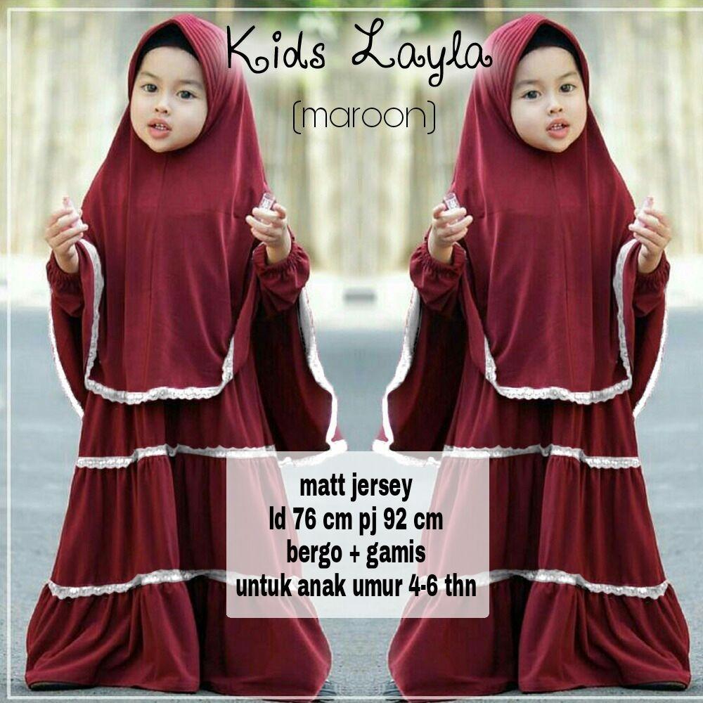 GSD - Baju Muslim Anak / Baju Anak/ Gamis Anak / Baju Anak Cewek / Hijab Anak Lala Kid