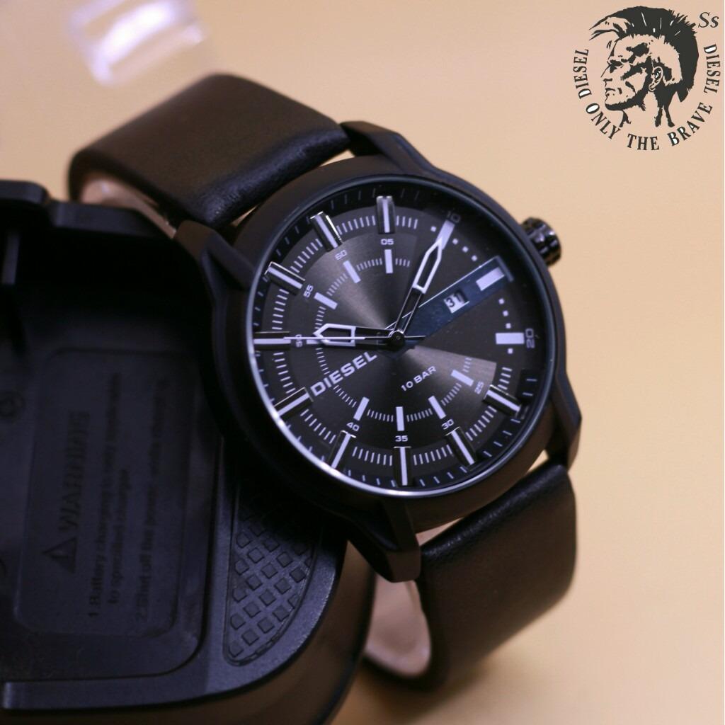 Jam Tangan Diesel TripleWorld - Limited Edition Elegant Series-Pria Wanita Formal Kasual Terbaru-Women Men Luxury Watch-Leather or Stainless Strap-Kulit Kanvas Army Kekinian Sporty Fashionable Bonus Zippo Premium Beam Korek Free Trend 2018