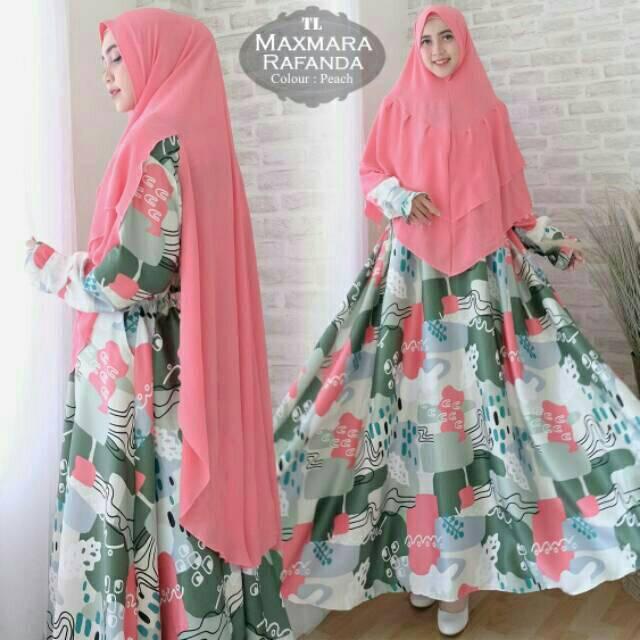 (TERBARU) SYAR'I JUMBO SUPER GAMIS MAXMARA RAFANDA IMPORT SET BUSANA MUSLIM BERGO REMPEL BUBBLE BUSUI ORI BARU (Purple)