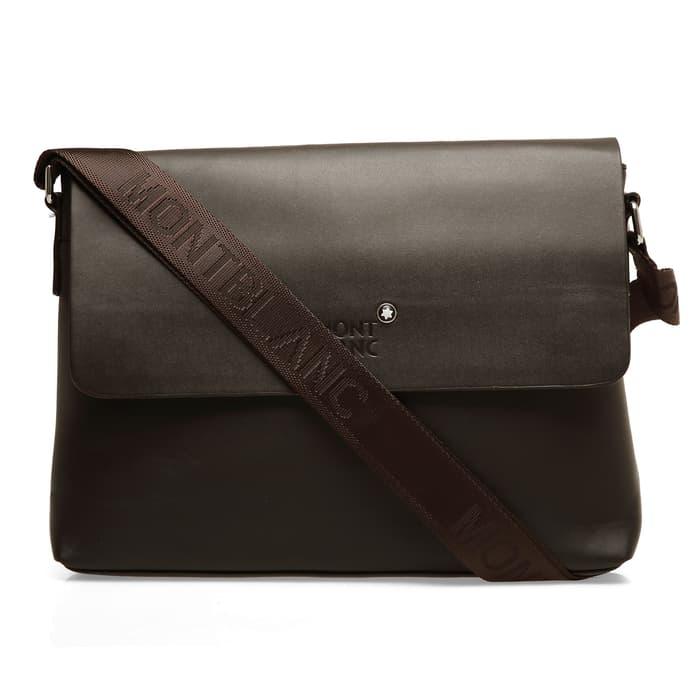 Tas Selempang laptop kulit pria Montblanc (Coffee) / Lazada Flash Sale / Waits Bag Pria / Tas Sling Bag Murah / Tas Sling Bag Pria / Tas Salempang Pria / Tas Salempang Murah / Tas Pria Model Terbaru / Tas Pria Keren 2018