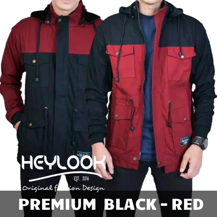 Terbaru!! JAKET BOMBER PATCH ORIGINAL PARKA CANVAS PRIA MACBETH VANS HARRINGTON - ready stock