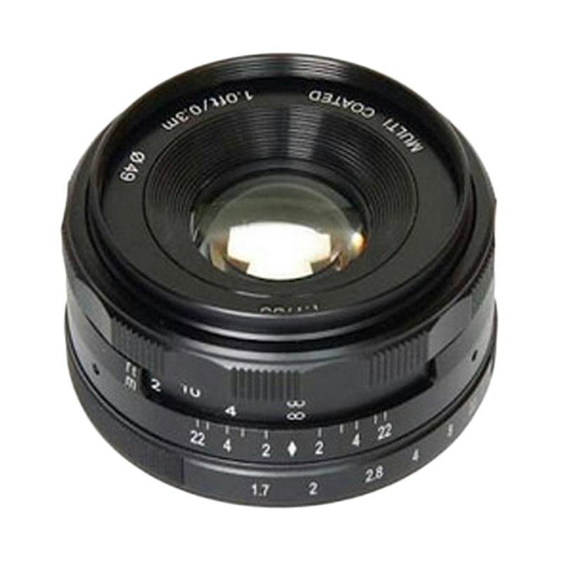 Meike 35mm F1.7 Lensa Kamera for Mirrorless Sony E-Mount ( Free Lenspen Pembersih Lensa + Uv Filter ) / Garansi Resmi 1 Tahun- Hitam