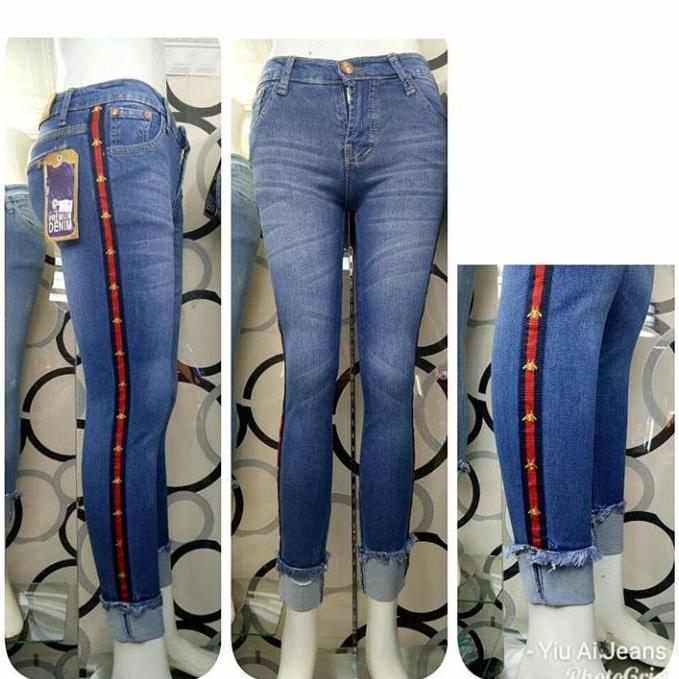 JHF Terlaris - jeans wanita - Olla ripped 7/9 stik balik - fashion