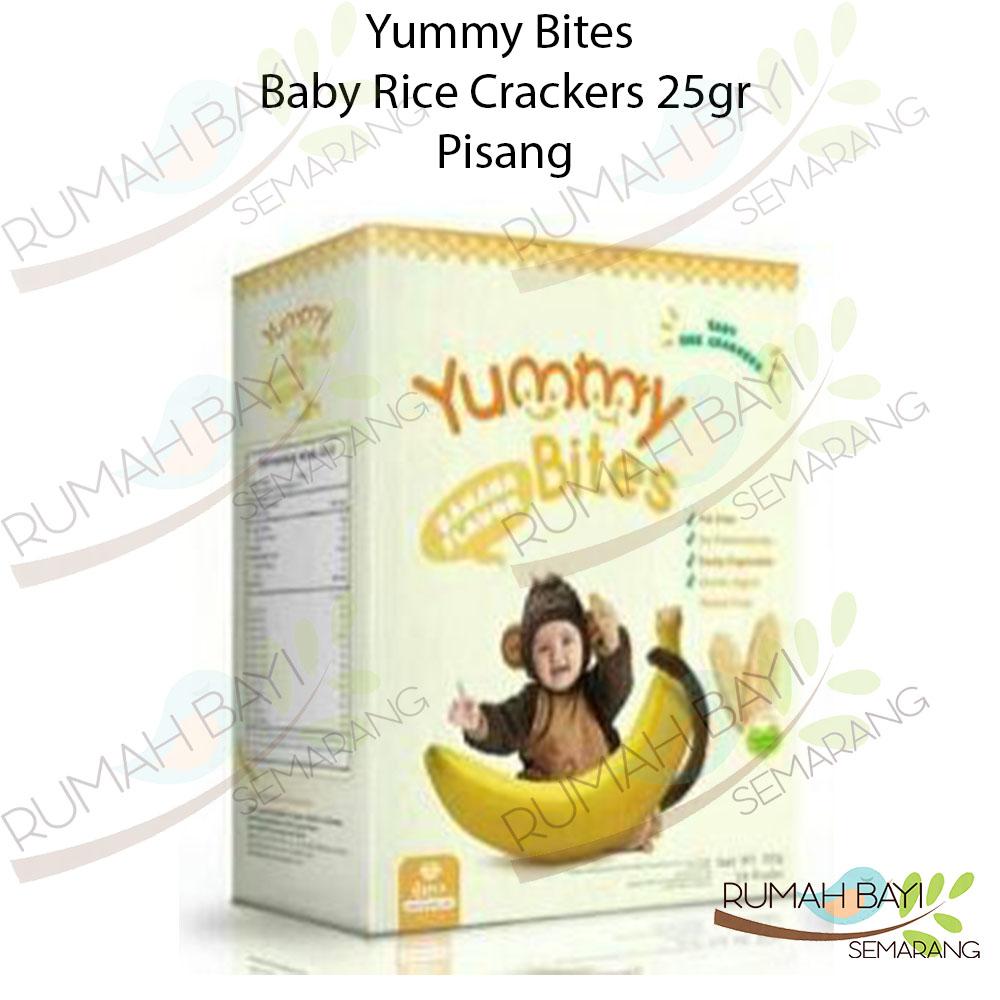 Yummy Bites Baby Rice Crackers Pisang 25gr - Snack Sehat Bayi
