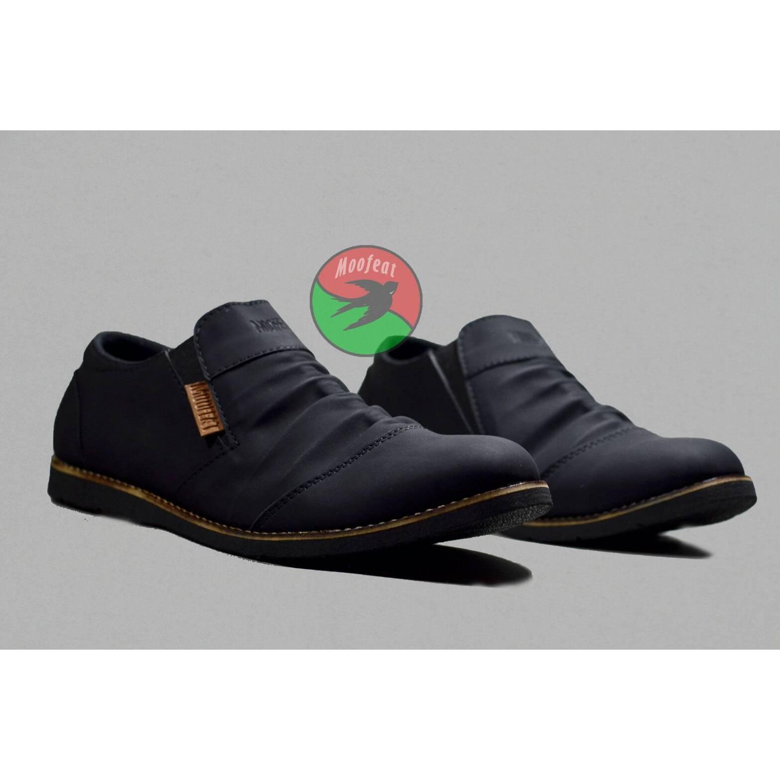 sepatu formal slip on kerja kantoran pria moofeat wrinkle original handmade