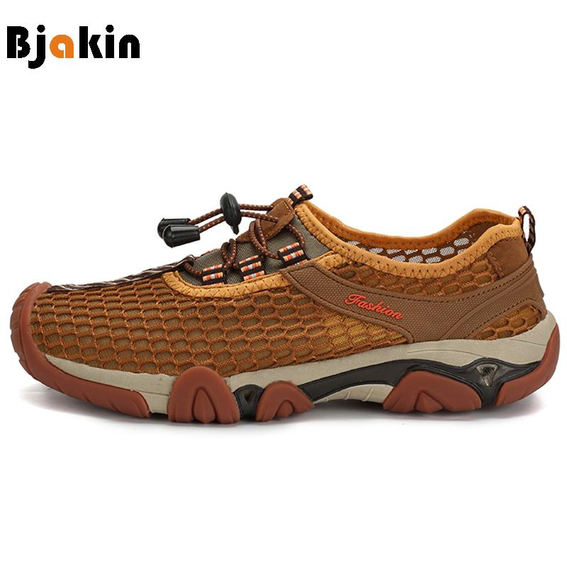 Bjakin Pria Mesh Air Sepatu 2018 Elastis Bernapas Sepatu Gunung Khusus Di AIR Musim Panas Pria Pantai Air Sandal Amfibi Rendam Sneakers-Intl