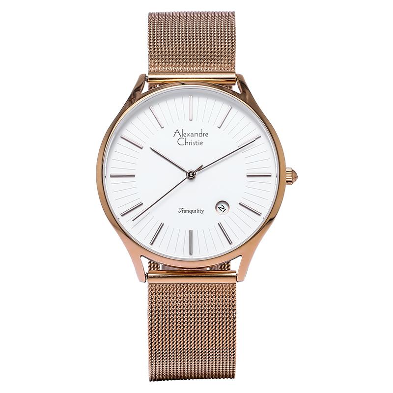 Alexandre Christie ACF-8522-MDBRGSL Jam Tangan Pria Stainless Steel Bracelet