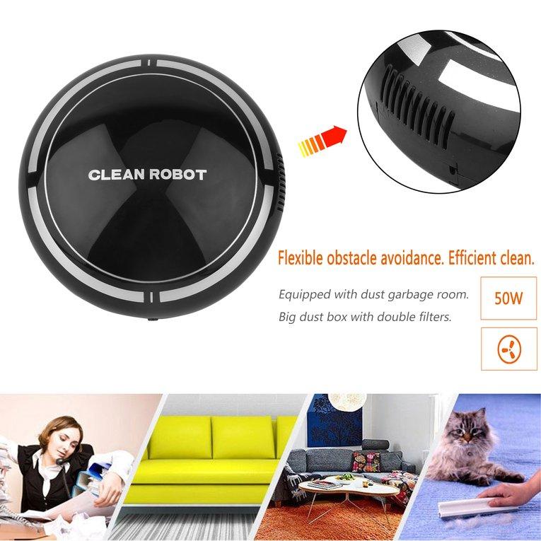 Anext Mini Cerdas Otomatis Listrik Bulat Sapu Pintar Robot Penghisap Debu