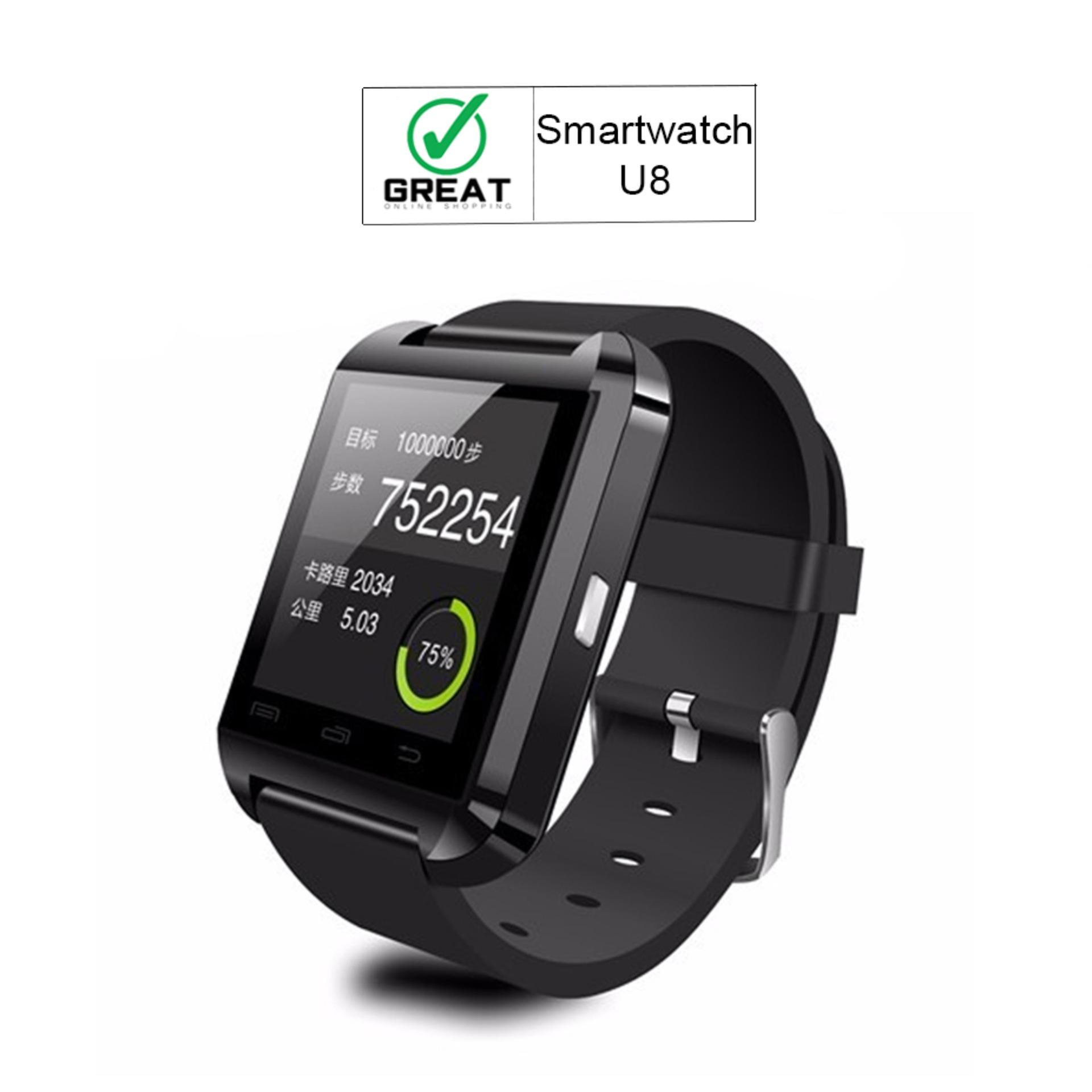 Great U8 Smartwatch For Android Rubber Strap - Hitam