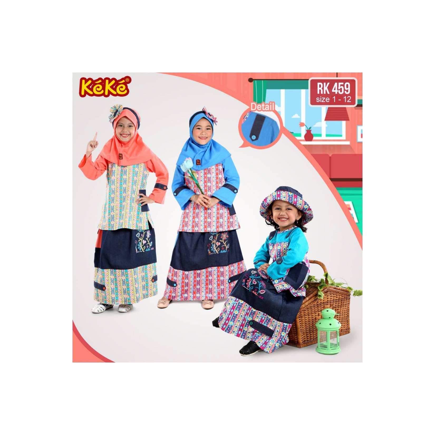 gamis anak/baju muslim anak keke size 8