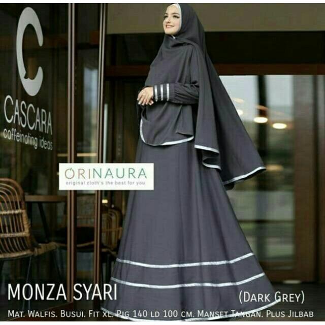 Syari i wanita - Gamis wanita - Maxi wanita - Baju muslim terbaru - Busui - MS Grey