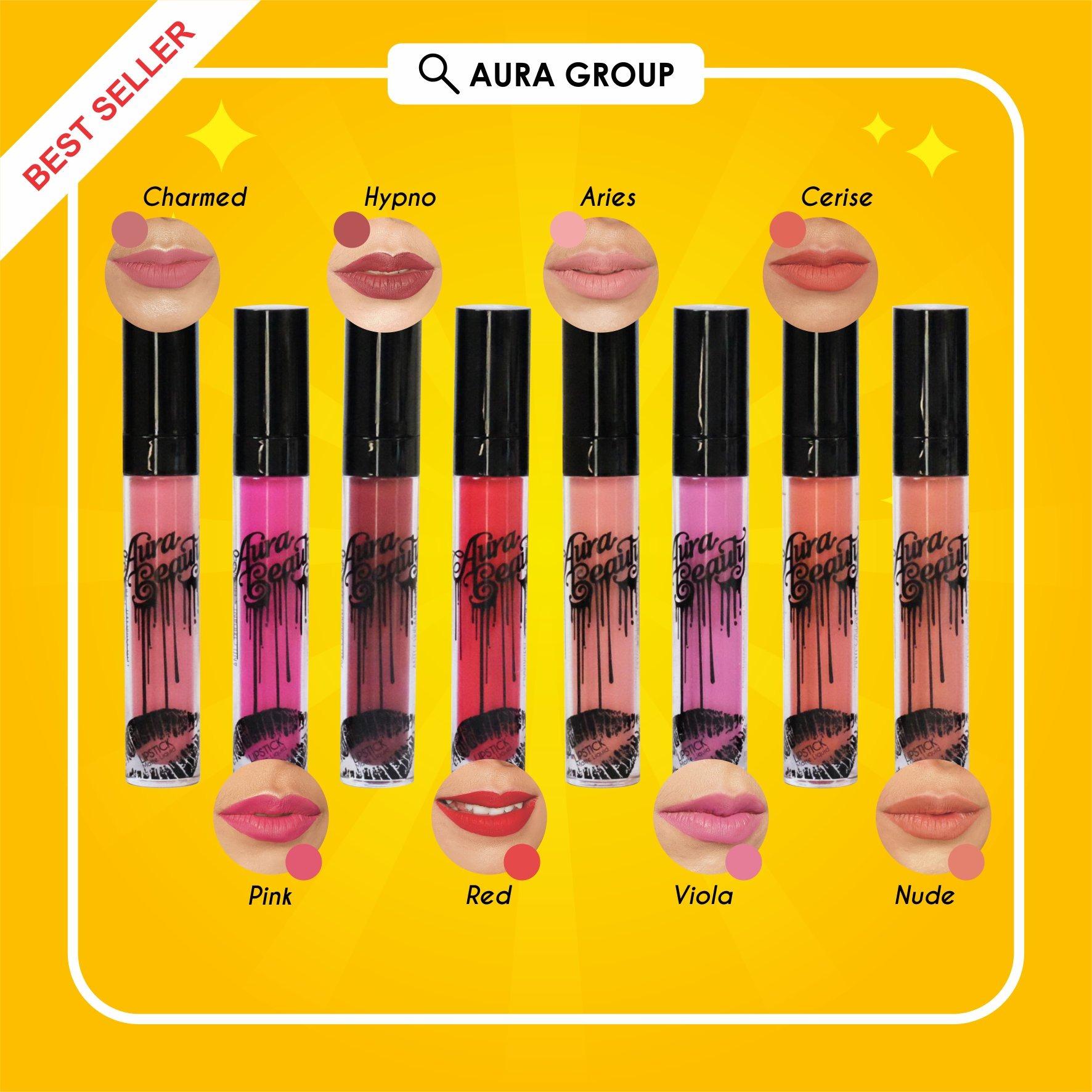 Aura Beauty Lipmatte / Lipstick Cream Matte Waterproof - Longlasting 12 Jam Asli BPOM Termurah - 8 Shades