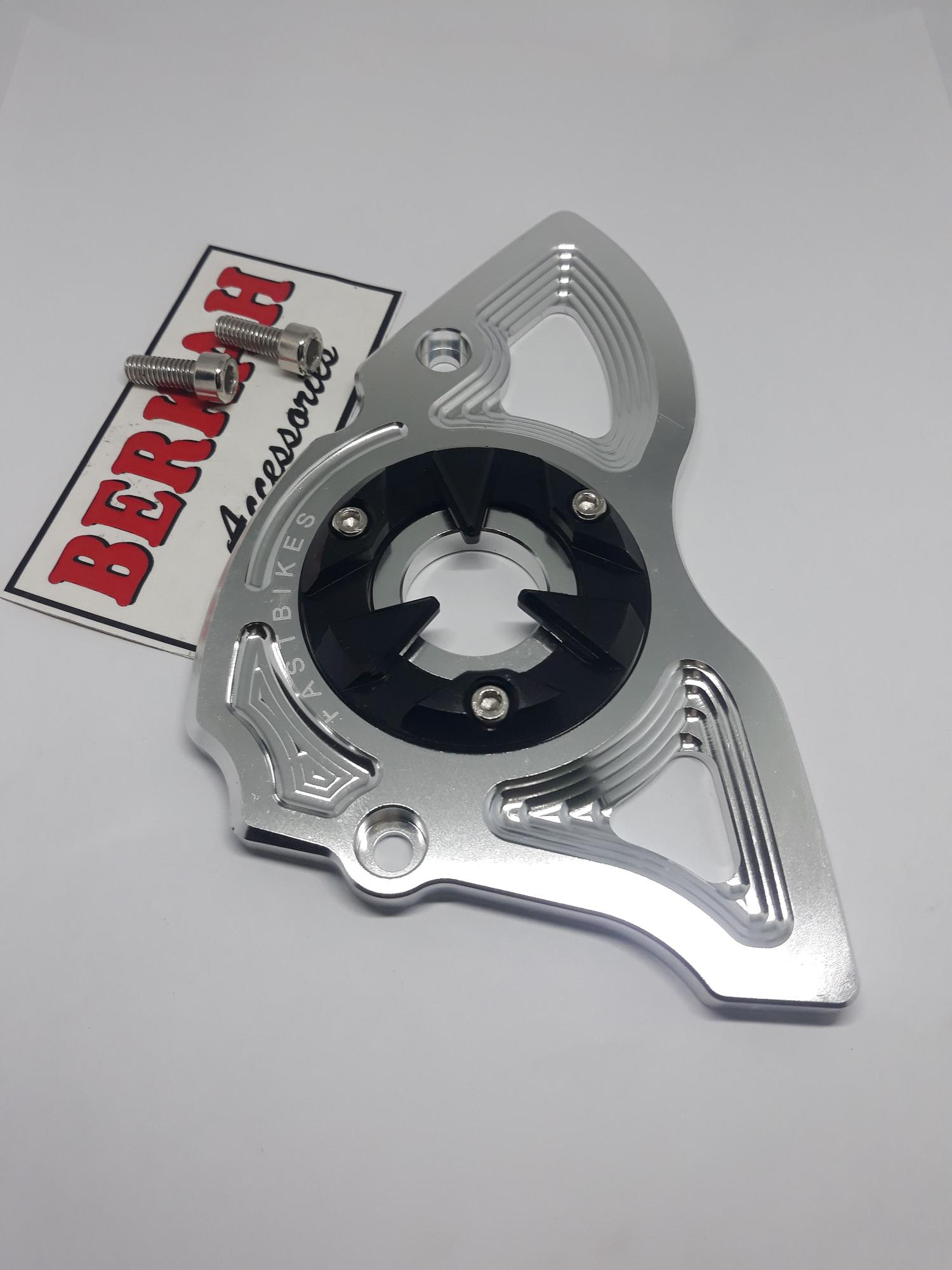 Tutup gear depan xabre r15 mx king 150 vixion semua vixion bisa pakai full cnc silver