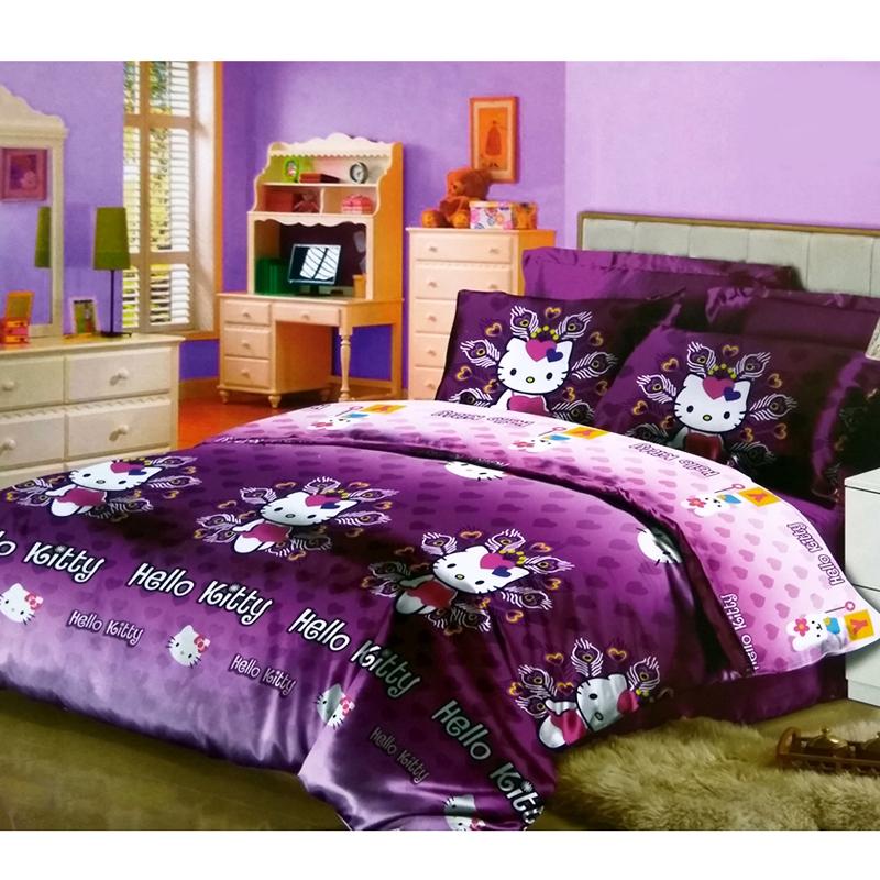 Ellenov Bedcover (only) Tanpa Sprei Katun Micro Tencel Aneka Motif Anak Hello Kitty  | Bedcover Anak | Bedcover Kartun | Bedcover Wanita | Bedcover Warna | Bedcover Katun 