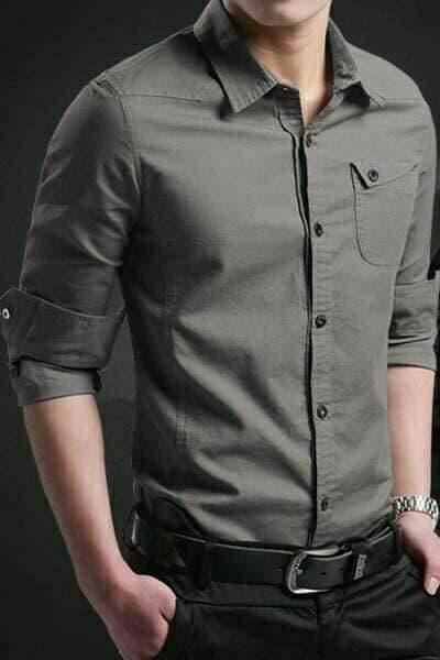 HARGA PROMO!!! Hem Miller abu Kemeja Pria Slim fit Kemeja Street Formal - OW6xrx