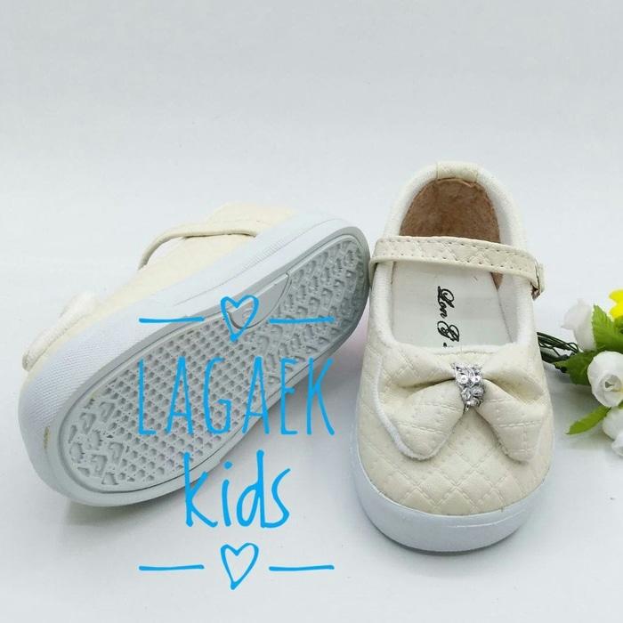 DISKON sepatu anak 1 2 3 Tahun replika GUCCI/Sepatu Anak perempuan KREM BTF03 TERMURAH