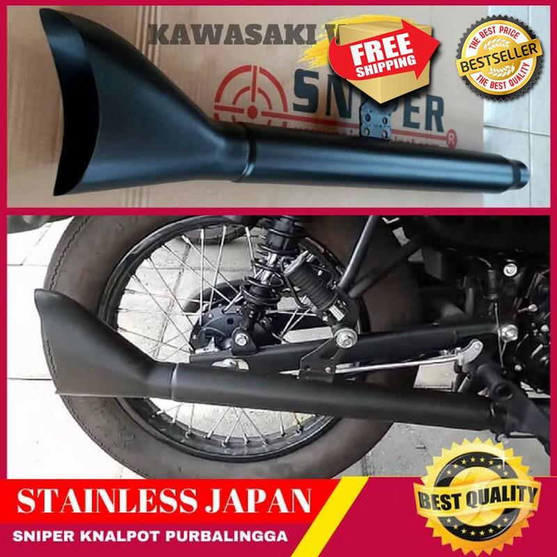 Knalpot Racing Kawasaki w175 FISHTAIL Stainless