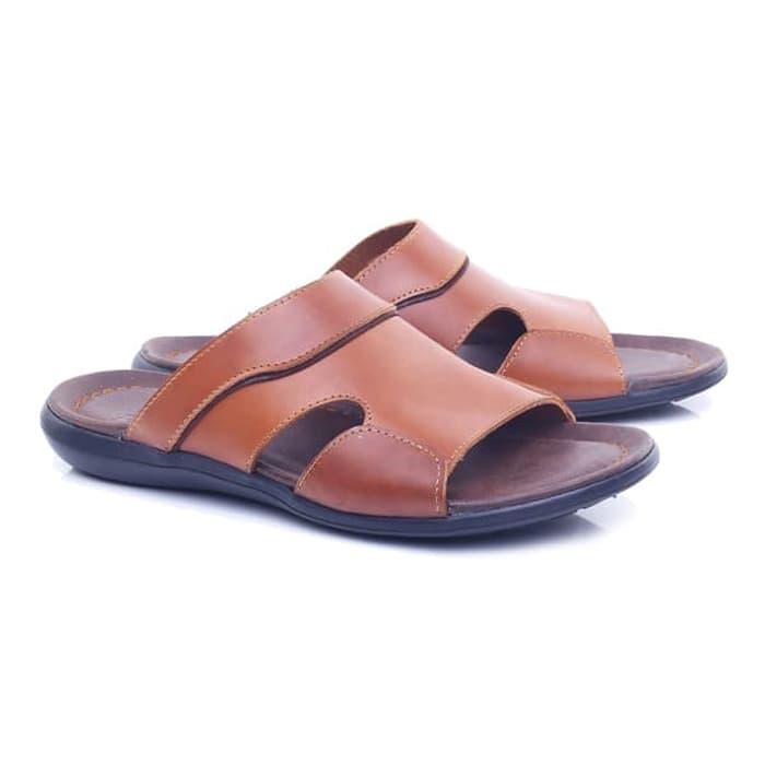Sandal laki-laki/sandal pria sandal kulit Sandal Pria Casual Gaya keluaran terbaru model terbaru kualitas bagus harga murah warna coklat