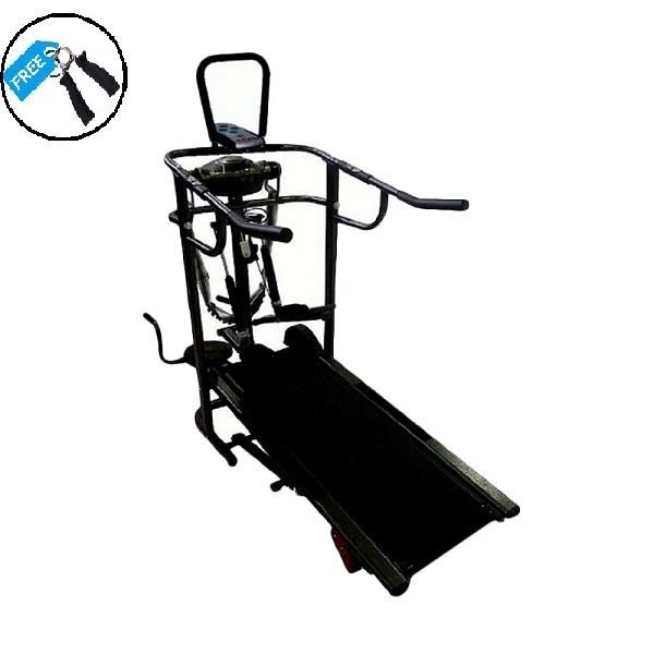 Gratis Ongkir Jabodetabek-Karawang-Serang Sports Treadmill Manual 6 Fungsi Incline Black