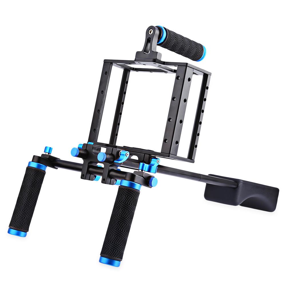 Specilize Aluminium Aloi Tempat Video Kamera Bahu Rig Perlengkapan untuk Canon 5D Ⅱ
