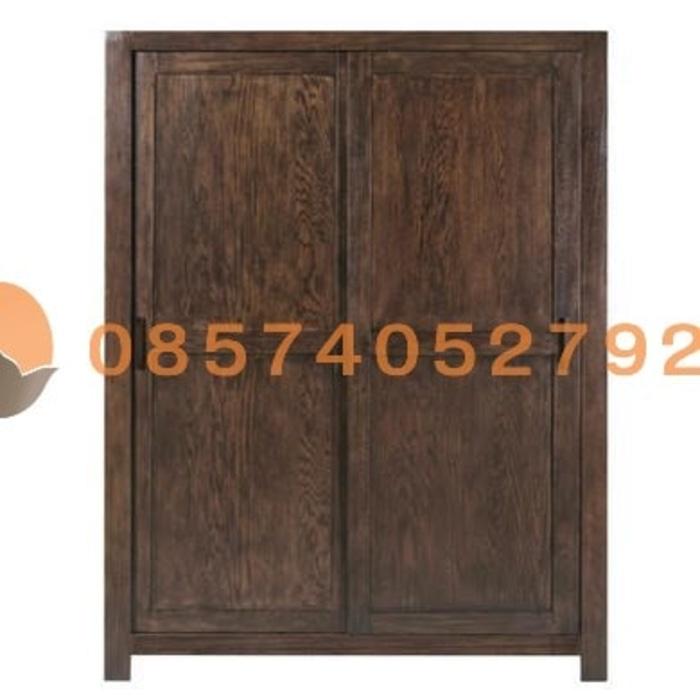 Lemari Pakaian Sliding Pacific Jati Minimalis 2 Pintu Salak
