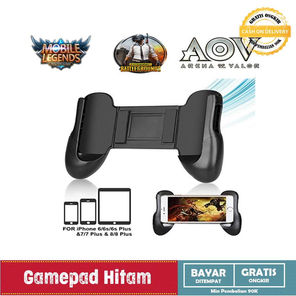 Gamepad Game Handle Gamepad Controller Joypad Handle Grip Android & IOS Universal for Mobile Legend / AOV / PUBG / ROS - Hitam
