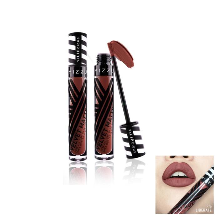 MIZZU LIPSTICK VALIPCIOUS VELVET MATTE LIBERATE - LIPSTIK COKLAT TUA -