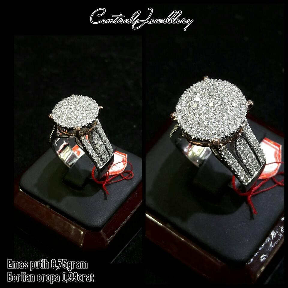 NEW PROMO CINCIN EMAS PUTIH BERLIAN ASLI