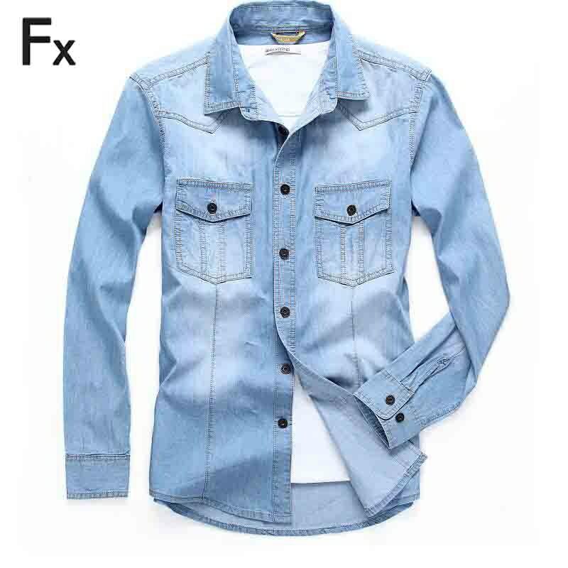 Theclover kemeja jeans CARMELO /kemeja keren/kemeja pria jeans/kemeja casual