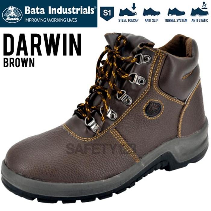 Promo Termurah Bata Darwin Brown Cokelat Coklat Sepatu Safety Shoes Industrials Murah Gratis Ongkir