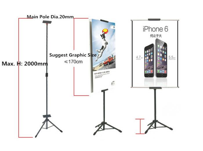 Tripod display 2 sisi/tripod banner/tripod poster berdiri - qsg9Tia