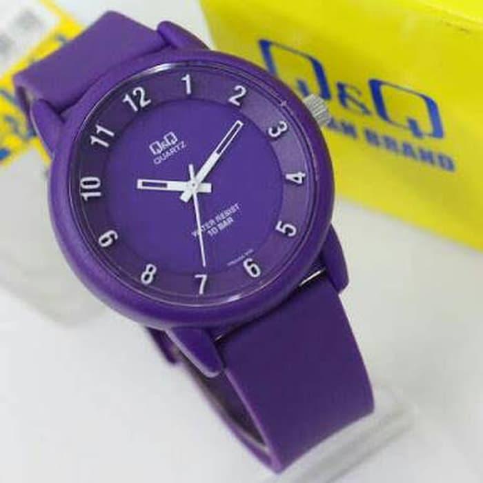 Jam tangan ungu Q&Q cewe VR52 QQ VR-52 ANTI AIR ORI bisa dipakai renan